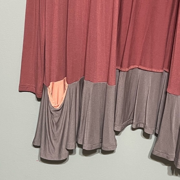 LOGO Lori Goldstein Fluid Open Front Cardigan Lightweight Lagenlook Minimalist - Picture 7 of 11